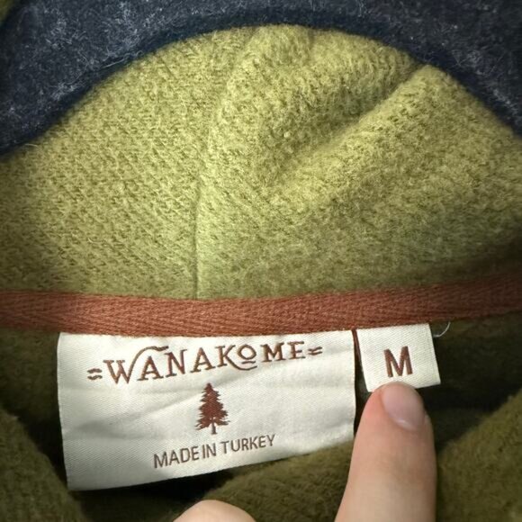 Wanakome Women's Artemis Hoodie Sweatshirt Green Fleece Cozy Lounge Medium - Picture 7 of 7